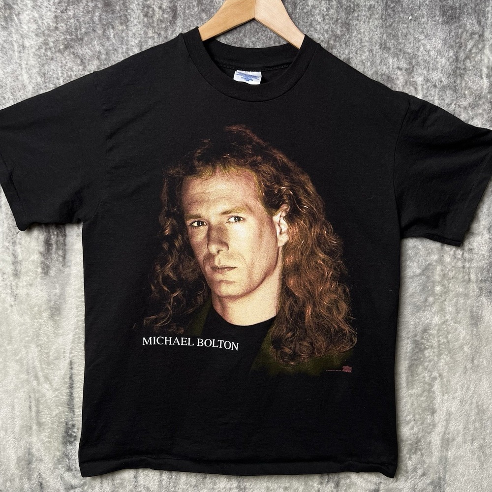 Vtg 90s Michael Bolton 1993-94 T-Shirt Large Holiday Tour Concert Single Stitch‎